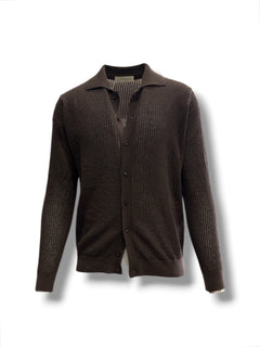 Ribbed Boucle Cardigan