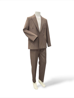 Oversize Brown Double-Breasted Wide Axis Suit