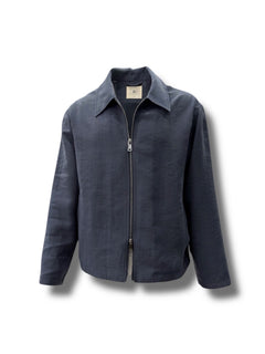 Oversize Lightweight Fabric Navy Blue Lume Coat