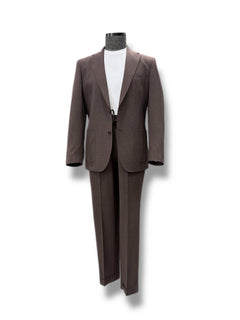 Modern Fit Bag Pocket Dark Brown Travel Suit