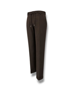 Regular Fit Likralı Kahverengi Art Jogger Pantolon