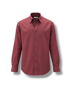 Standart Fit Flanel dokulu Bordo Pamuk Flanella Gömlek