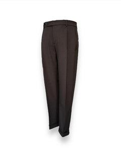 Standart Fit Flanel Dokulu Erkek Kahverengi Flanel Pantolon
