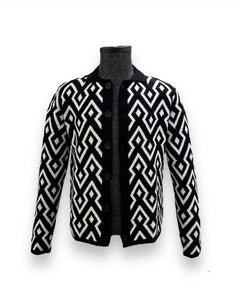 Slim Fit Knitted Pattern Black Flava Cardigan