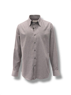 Standard Fit Dark Brown Cotton Flannel Shirt