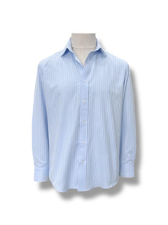 Slim Fit Shade Striped Blue Shirt