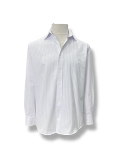 Slim Fit Shade Striped White Shirt
