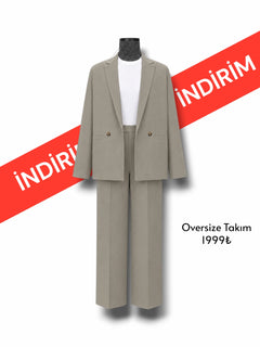 Spandex Oversize Takım Elbise