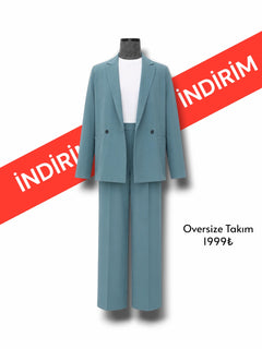 Spandex Oversize Takım Elbise