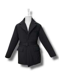 Oversize Cotton Blend Black Aero Jacket