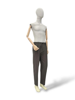 Oversize Gabardin Kumaş Kahverengi Ashford Pantolon