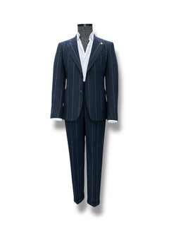 Navy Standard Fit Striped Eliot Suit