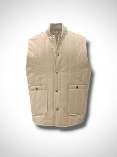 Ashford Bej Gabardin Kumaş Çıtçıtlı Yelek